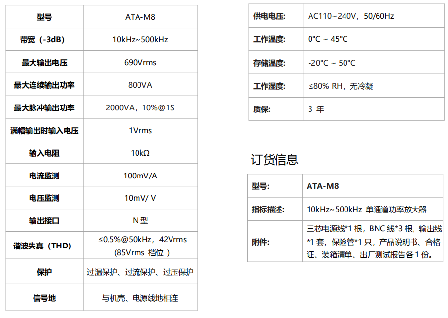 ATA-M8功率放大器(圖1)