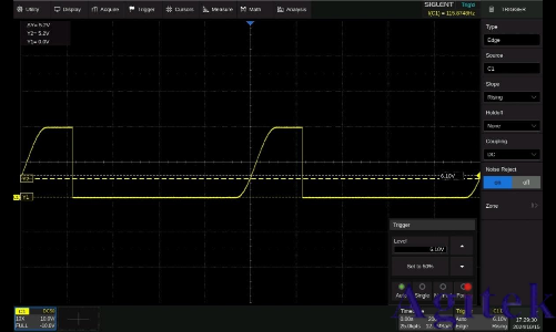觸發電平與沿相交，但沒有實際觸發信號該怎么設置？(圖4)