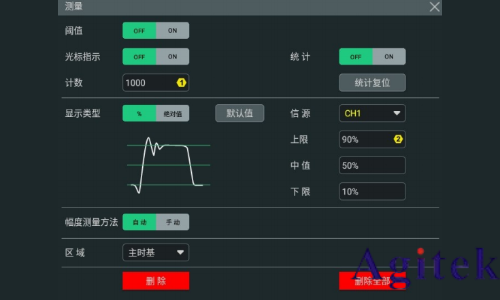 普源示波器DHO1000測量設置