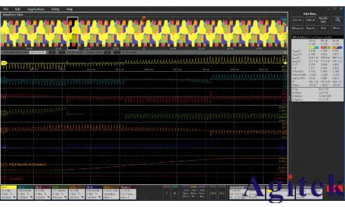 使用泰克示波器對(duì)三相電機(jī)驅(qū)動(dòng)器進(jìn)行測量(圖7)