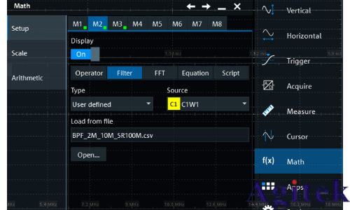 羅德與施瓦茨RTO6系列示波器的自定義濾波器功能助力電源紋波測試(圖3)