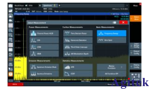 R&S?ZNL矢量網絡分析儀結合網絡分析和頻譜分析進行放大器特性測量(圖4)