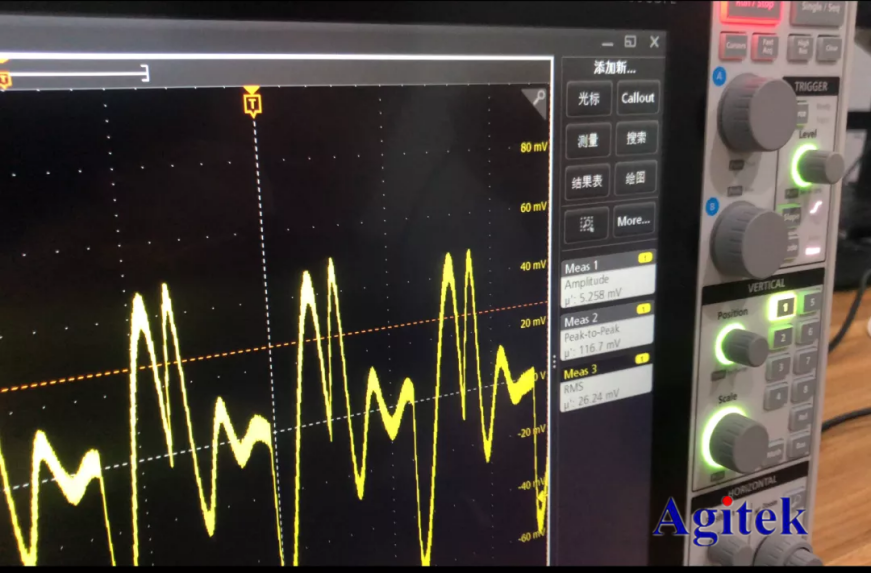 利用泰克示波器功能，快速完成紋波測試(圖1)