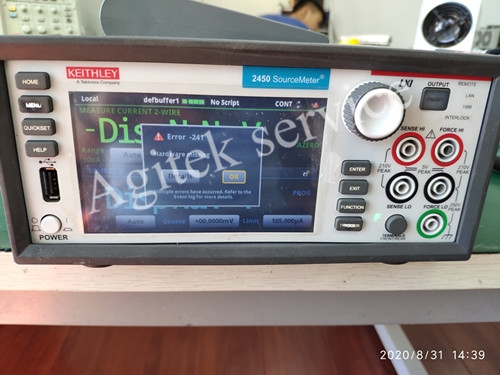 Agitek吉時利源表維修案例—吉時利2450報錯維修