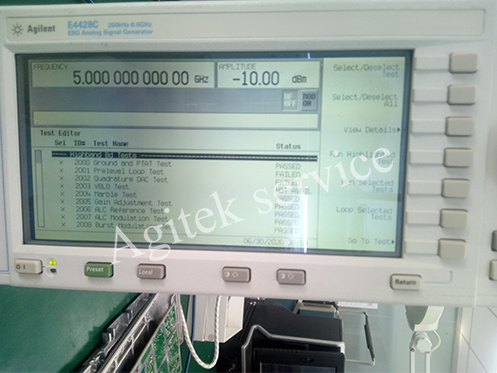 南京某院校安捷倫E4428C信號(hào)發(fā)生器維修案例——Agitek分享