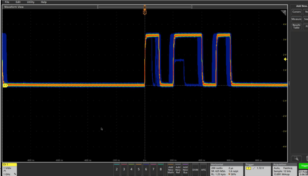 第一次儀器操作——使用泰克示波器捕捉異常信號(圖4)
