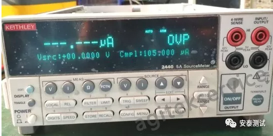 吉時利數字源表2440維修案例分享