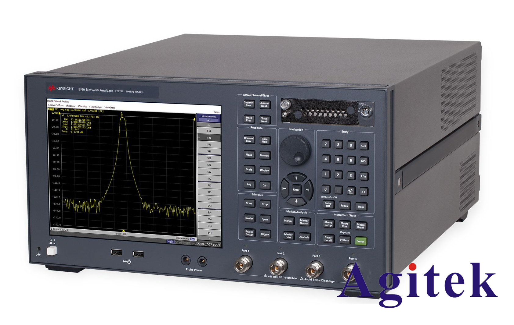 矢量網絡分析儀E5071C測插損的方法(圖2)