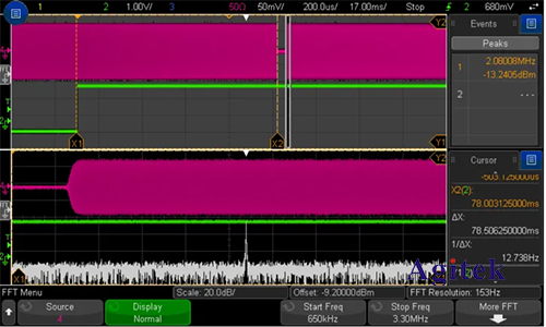 如何使用是德示波器分析時域和頻域(圖5)