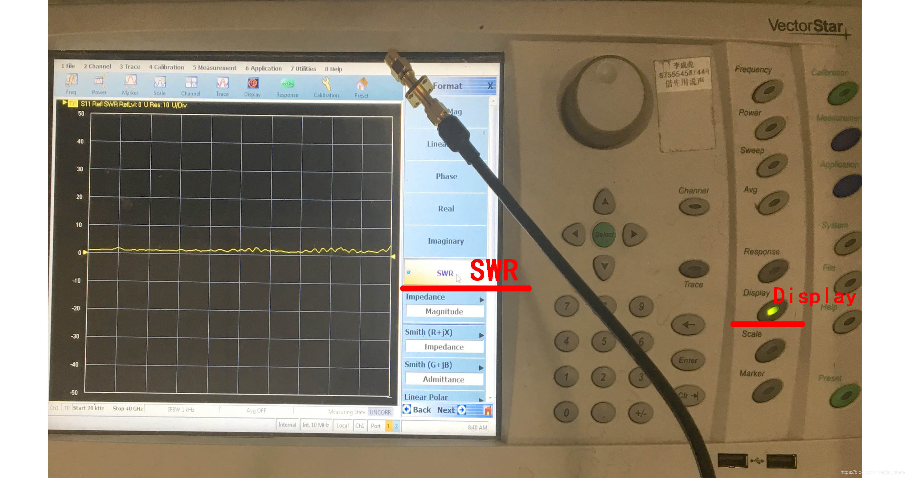 矢量網(wǎng)絡(luò)分析儀檢測同軸電纜的駐波比圖解(圖2)